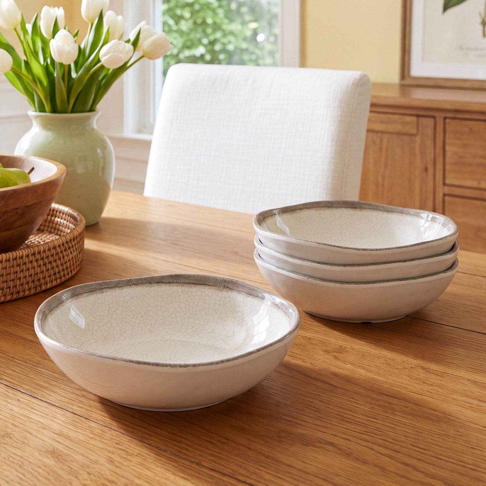 10oz. Melamine Cereal Bowl, Beige