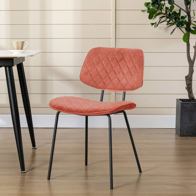 Chaise d'appoint en velours Caloundra, Ros