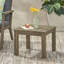 Table d'appoint en bois, gris - minimaliste avec lattes, plateau de table à lattes 20,25 po x 15 po 20,25 15,43 po