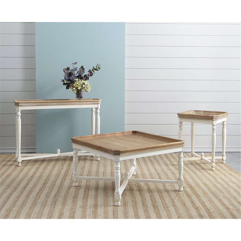 Versatile White and Natural Wood Console Table with Storage
