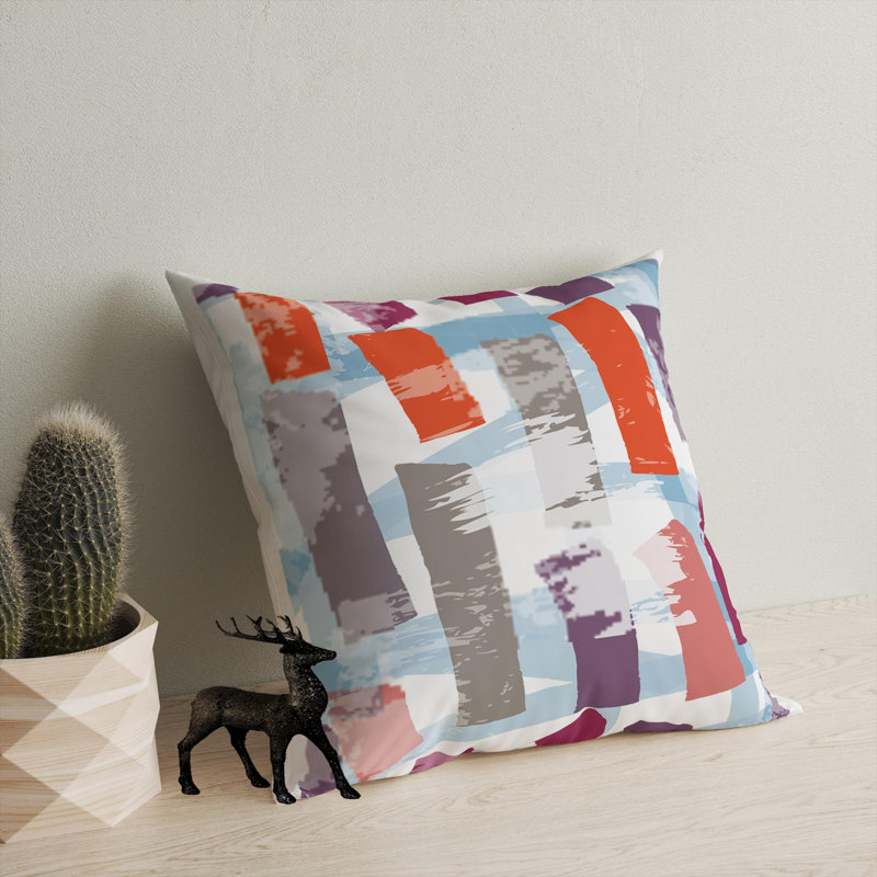 Premium Washable Cushion, 17.0 x 17.0 Inches, 50% Cotton / 50% Polyester, Silicone Filling, Concealed Zip | Soft, Comfortable & Ironable | Perfect for Home Decor, Living Room & Bedroom Accents