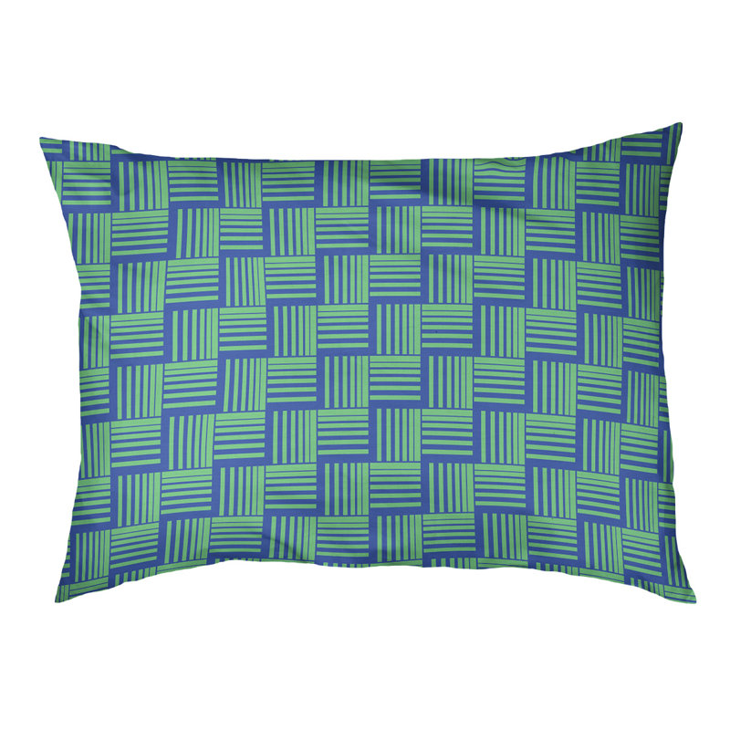 Coussin Cheng, Grand (l 50 po x P 7 po x H 40 po), Bleu/vert