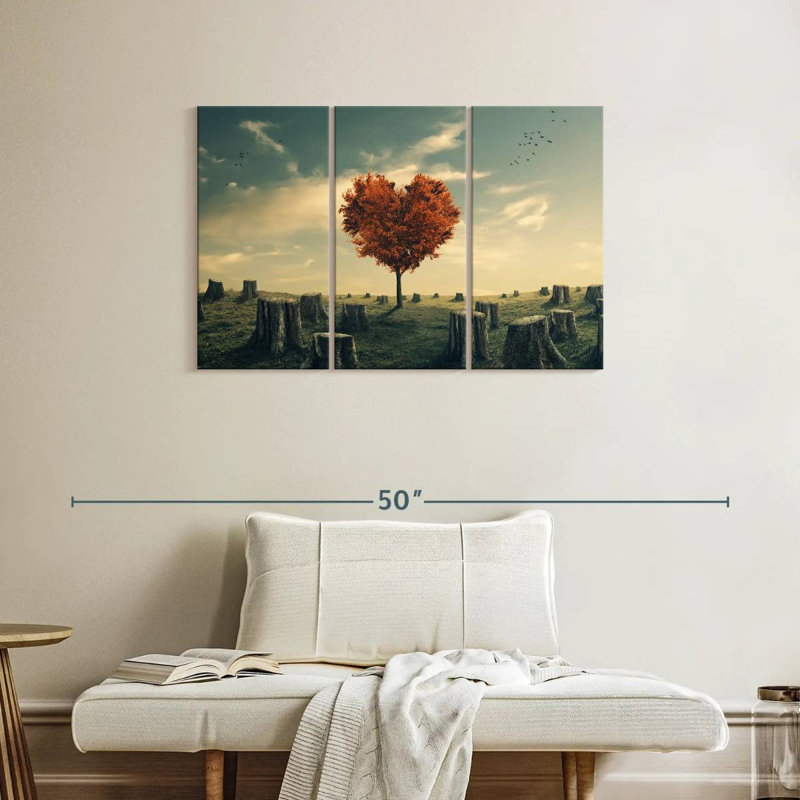 Indestructible Heart Tree, 24" H x 38" W