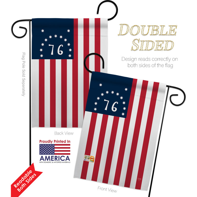 Double Sided 18.5'' H x 13'' W Polyester Flag Set