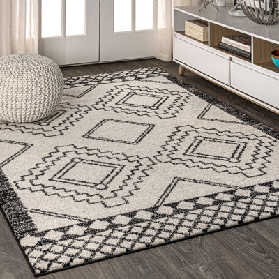 Amir Moroccan Beni Souk Cream/Black Rug