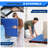 Serenelife Midsize Portable Ping Pong Table Set With Net, Clipper, Post - Foldable Space-Saving Design, Blue