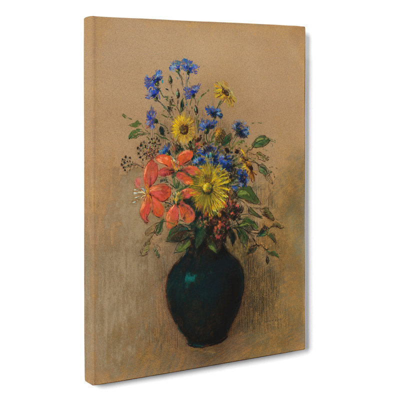 Vase Of Flowers Vol.2 by Odilon Redon - Wrapped Canvas Painting, 60cm H x 40cm W x 3cm D