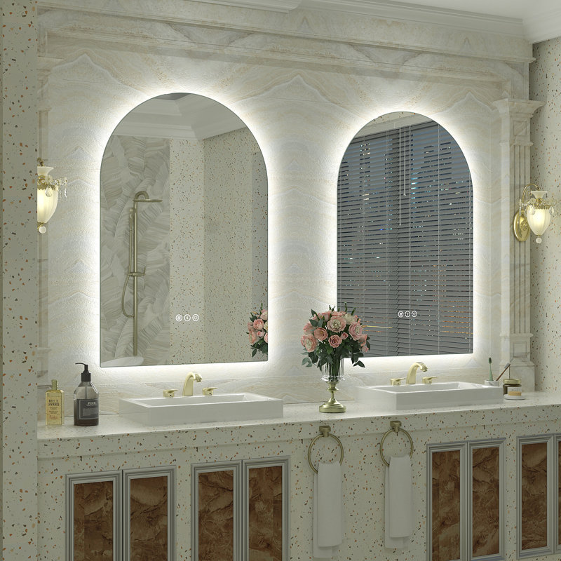 Aevar LED Lighted Wall Mirror, 30" x 20"