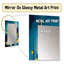 Bleu et jaune pierre fluide II - miroir mural unique en marbre, miroir moderne, impression d'art en métal-1173267358