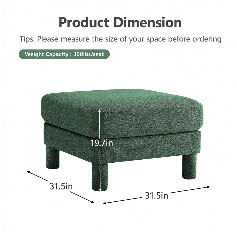 Lucas Ottoman Polyester-Green, Green