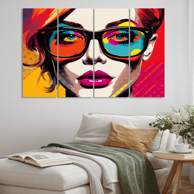 Pop Art Selfportrait I sur toile, reproduction de 4 pièces