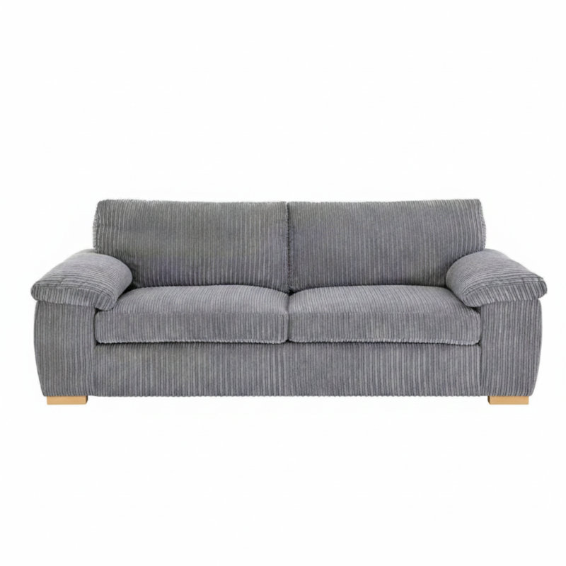3 Seater Corduroy Sofa, Grey