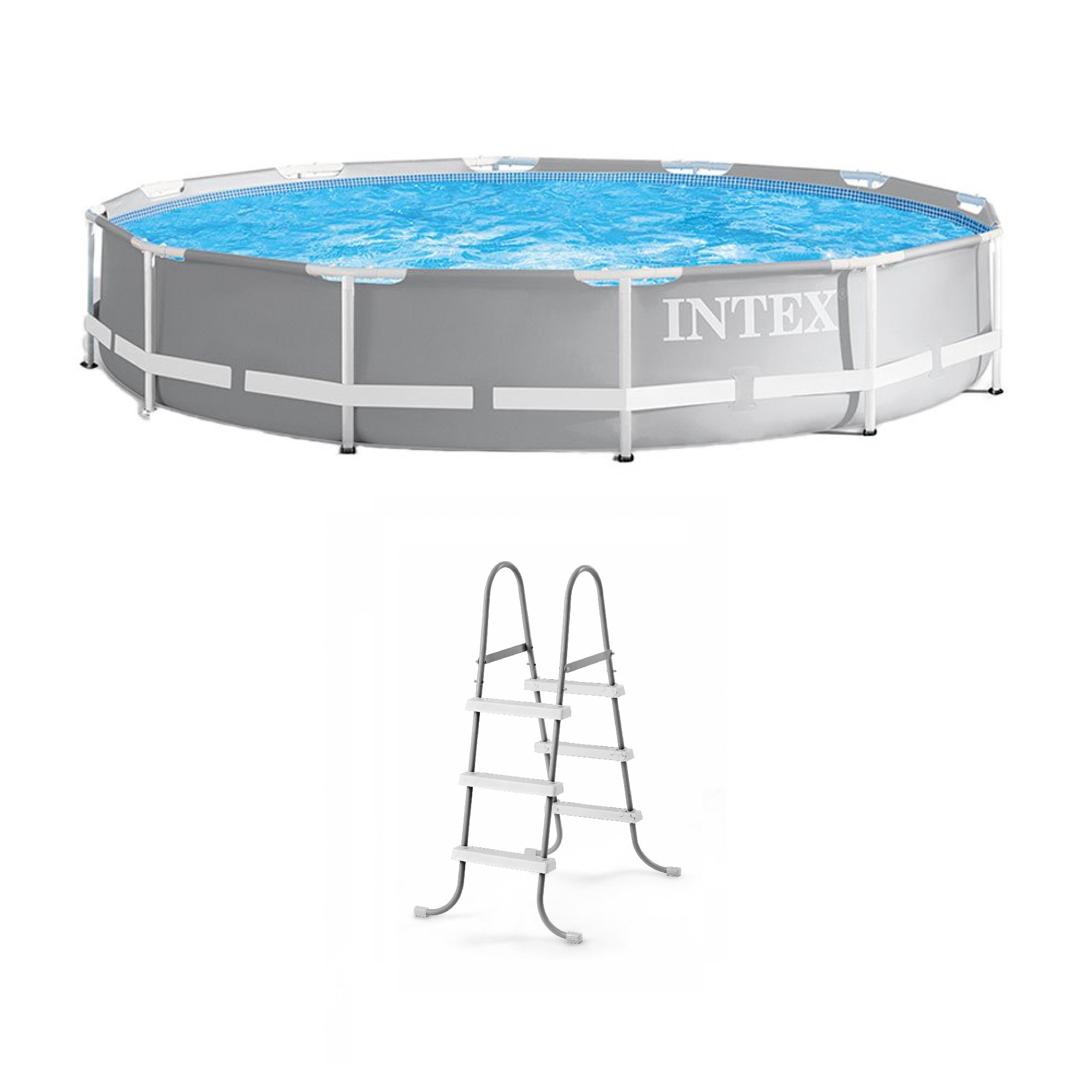 Intex 2.5 ft x 12 ft Steel Frame Set Pool & Reviews | Wayfair