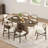 70.9" Modern Dining Table with Sculptural Bendwood Base for 6 People-1735169245