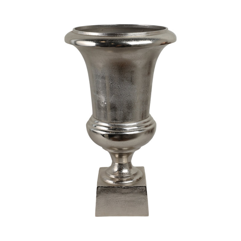 Kenosha Handmade Aluminum Floor Vase, Silver