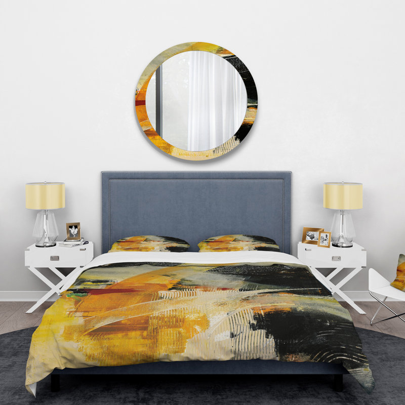 End of the Orange Rainbow II - Ensemble de housse de couette moderne et contemporain - Microfibre de polyester