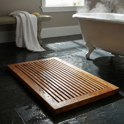 Teak Non-Slip Bath Rug