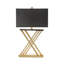 Almonza Luxury Table Lamp, Bedside Buffet Lamp with Metal Base and Linen Shade