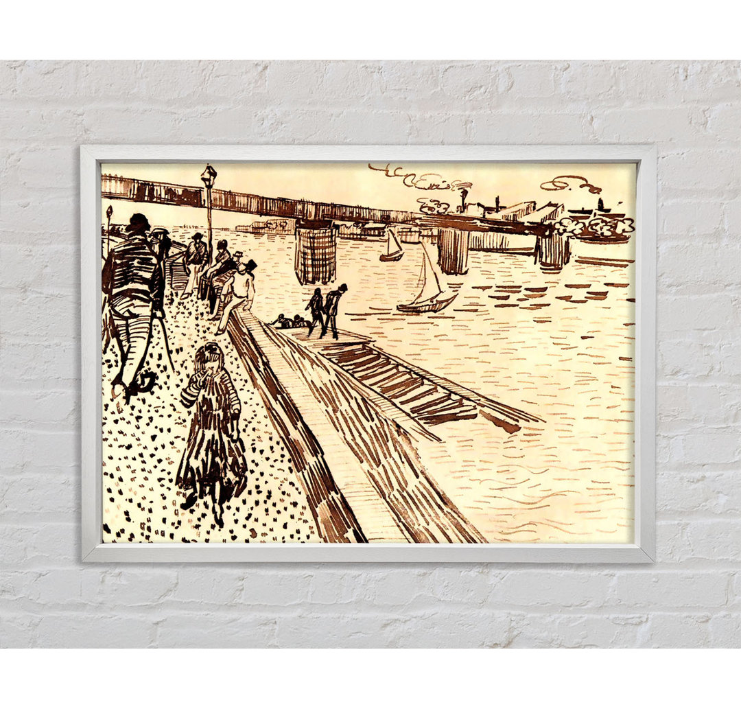 Van Gogh Die eiserne Brücke bei Trinquetaille an der Rhone - Einzelbildrahmen Kunstdrucke auf Leinwand