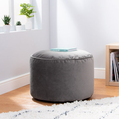 Milano 55Cm Wide Velvet Round Pouffe Ottoman