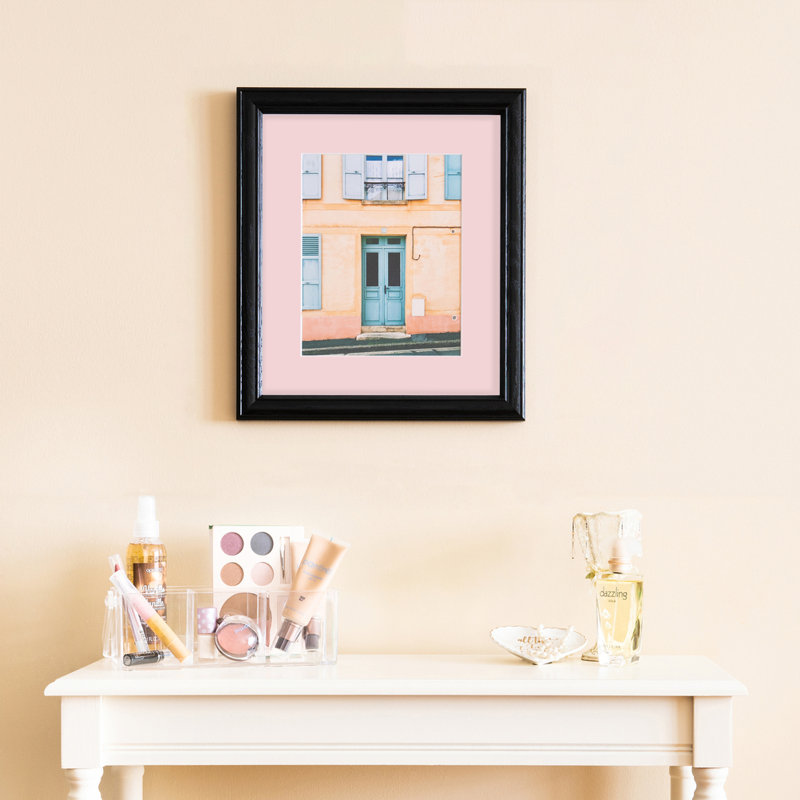Cadre 12 po x 24 po simple noir mat, Rose trémière