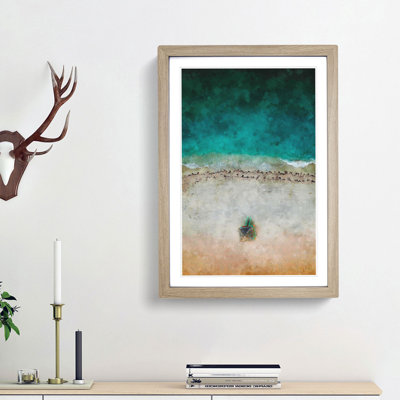 South Beach In Miami Florida Painting - Framed Print