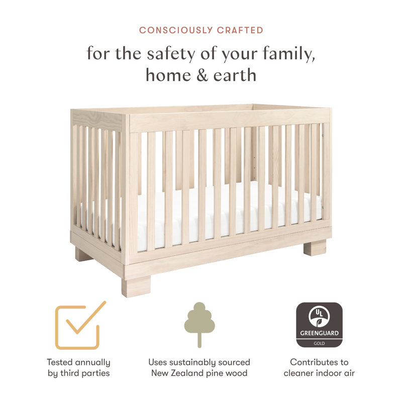 Modo 3-in-1 Convertible Crib, Washed Natural