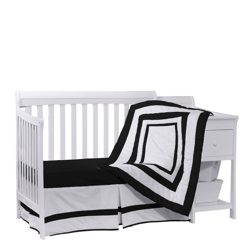 Ensemble de literie pour lit de bébé 3 pièces Harriet Bee, Noir