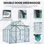 8X6FT - Serre en polycarbonate à double porte surélevée et ancrage en aluminium-114766823