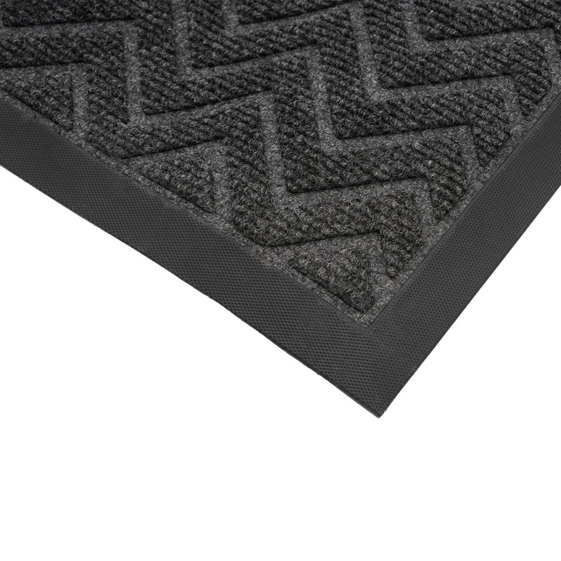 Paillasson antidérapant, Noir, L 35,43 po x L 59,05 po