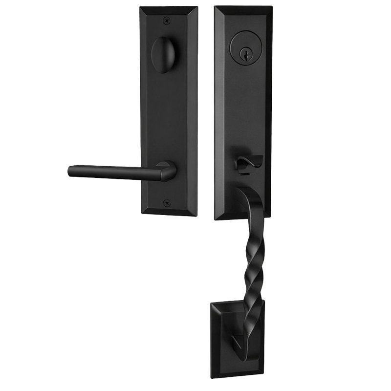 Ensemble de poignée Bravura 915-939 Active Jacksonville avec levier Charlotte en noir mat - L, Noir mat, Gauche