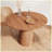 Modern Wooden circular dining table-1033680880