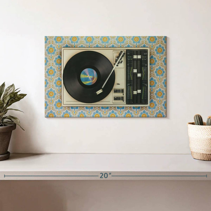 Abarca Old Vinyl Record, 8" H x 12" W