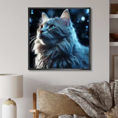 «Nebelung Cat Nightfall Portrait», reproduction sur toile