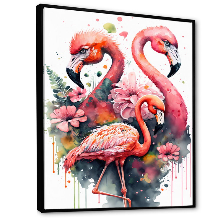 Bay Isle Home Paint By Numbers Pink Flamingos On Paper Print & Reviews