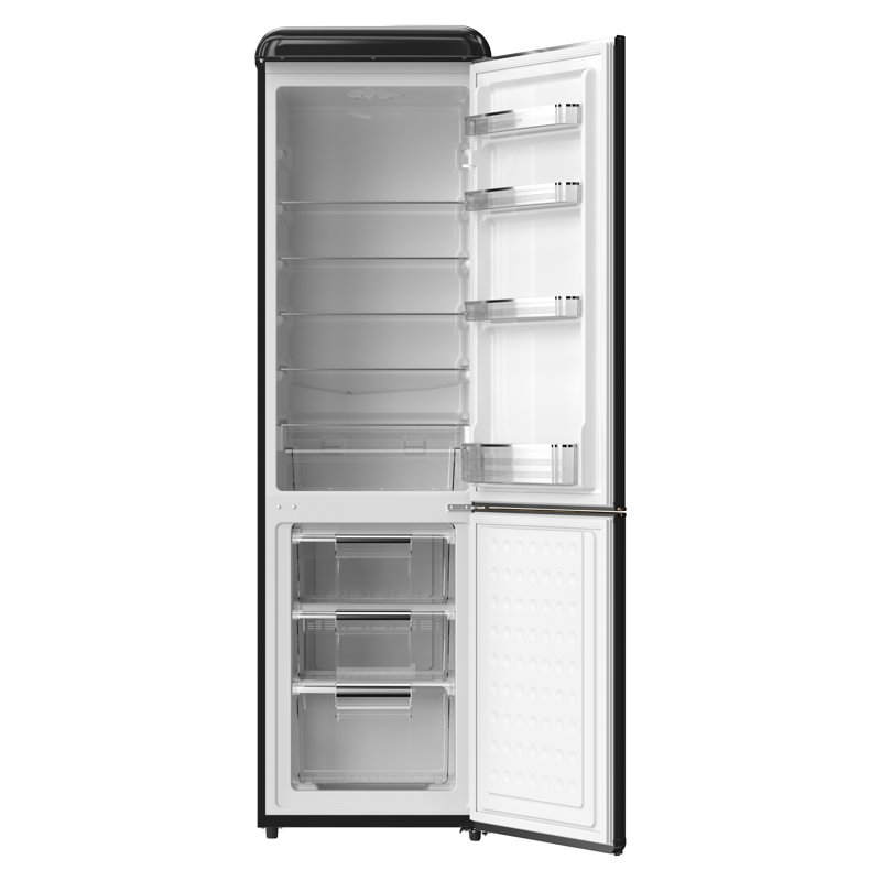 Frigidaire 9.0 Cu. Ft. Bottom Mount Retro Refrigerator, Black, Black