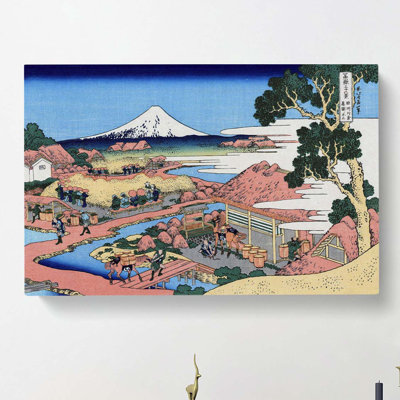 The Tea Plantation Of Katakura by Katsushika Hokusai - Wrapped Canvas Painting