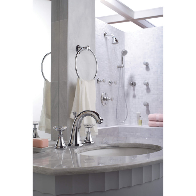 Kensington Double Handle Deck Mounted Roman Tub Faucet, StarLight Chrome