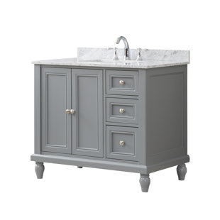 36'' Single Bathroom Vanity with Marble Top