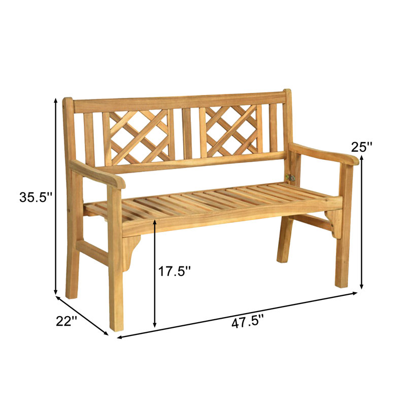 Solid Wood Outdoor Bench
