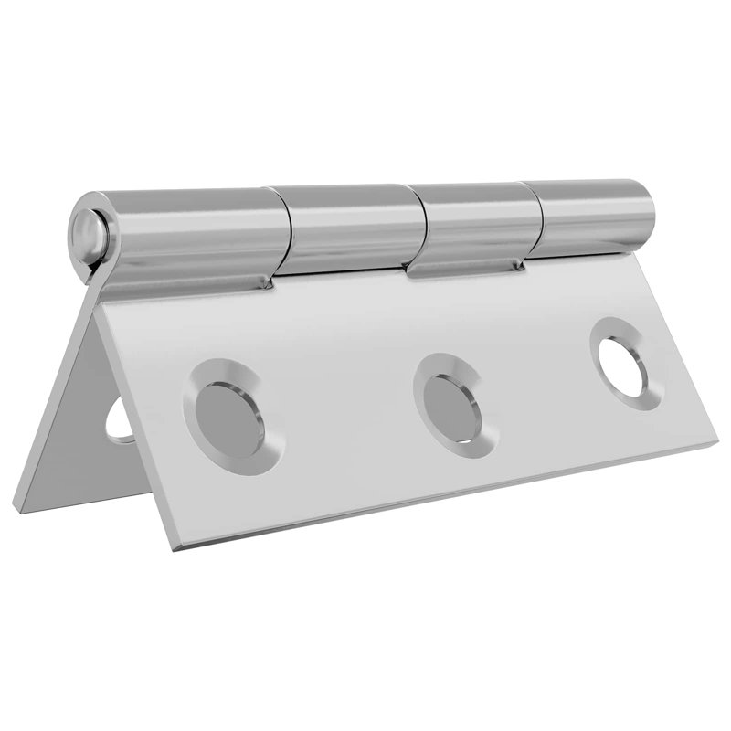 vidaXL Hinge Silver Steel Silent Bearing Door Frame Smooth Operation