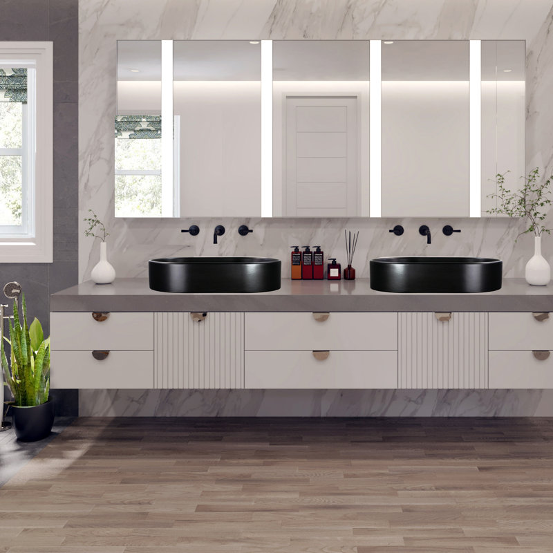 Regatta 23.75'' L Bathroom Sink, Matte Black