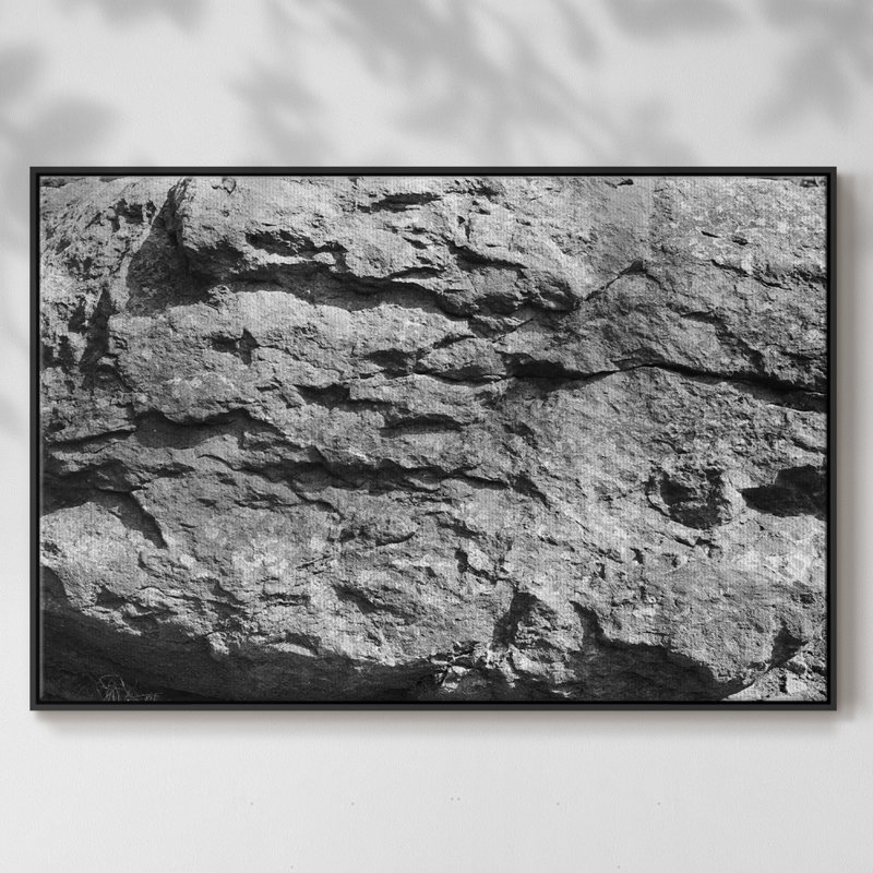 Found Textures XV " Found Textures XV ", 27" H x 41" W x 2" D, Black Floater Framed Canvas
