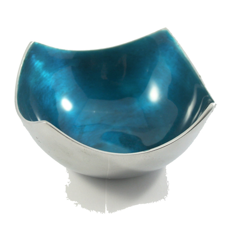 17 Stories Colinton Aluminum Serving Bowl, Aqua