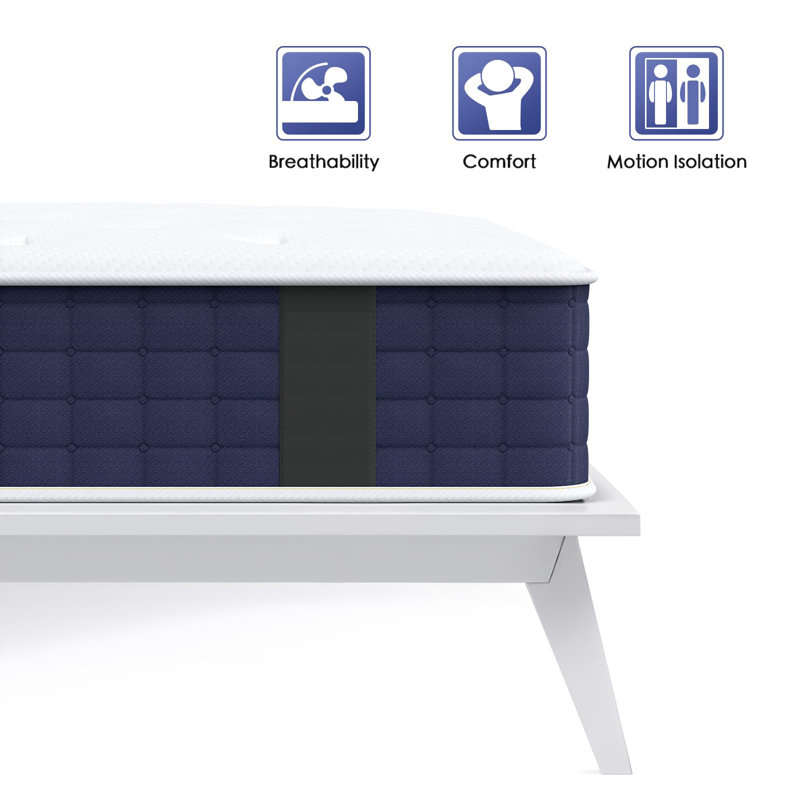 10'' Medium Hybrid Mattresses with Cooling Gel Memory Foam and Pocket Springs Mattress in a Box, Twin XL