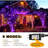 164FT 500 LED Purple Christmas Lights, 8 Modes Waterproof Plug In String Lights For Halloween Christmas Indoor Outdoor Yard Party Wedding Garden Home Decorations (Purple, 164FT)-124209922