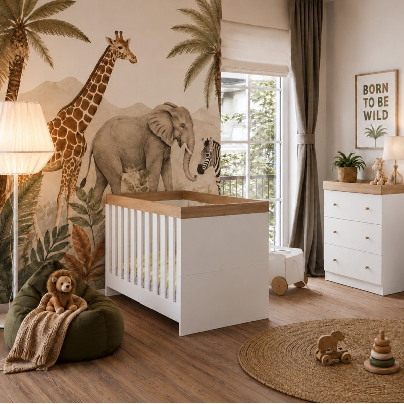 Burlington Cot Bed, White/Oak