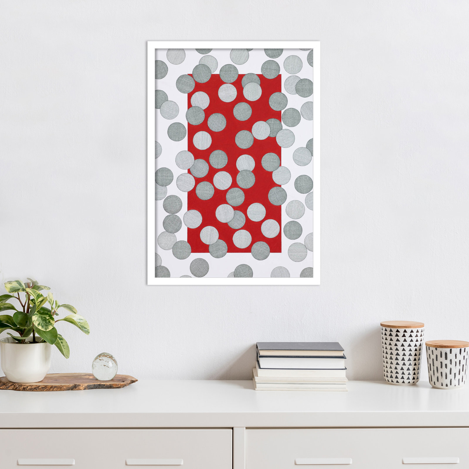 Over the Hills and Far Away Print, White, 25" H x 18" W x 1" D