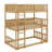 Twin-Sized Three-Tier Rubber Wood Bunk Bed, Fully Equipped With Ladders And Guardrails-478907406