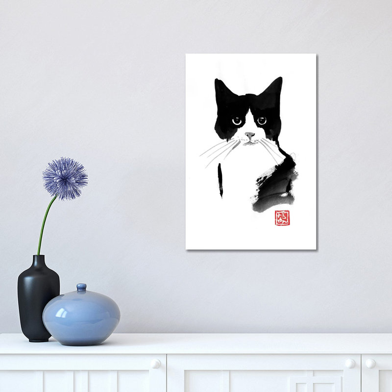 Stray Cat by Péchane - Print on Canvas, 30.48 cm H x 45.72 cm W, Wrapped Canvas